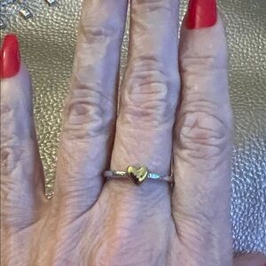 Gold Silver combo Heart Ring